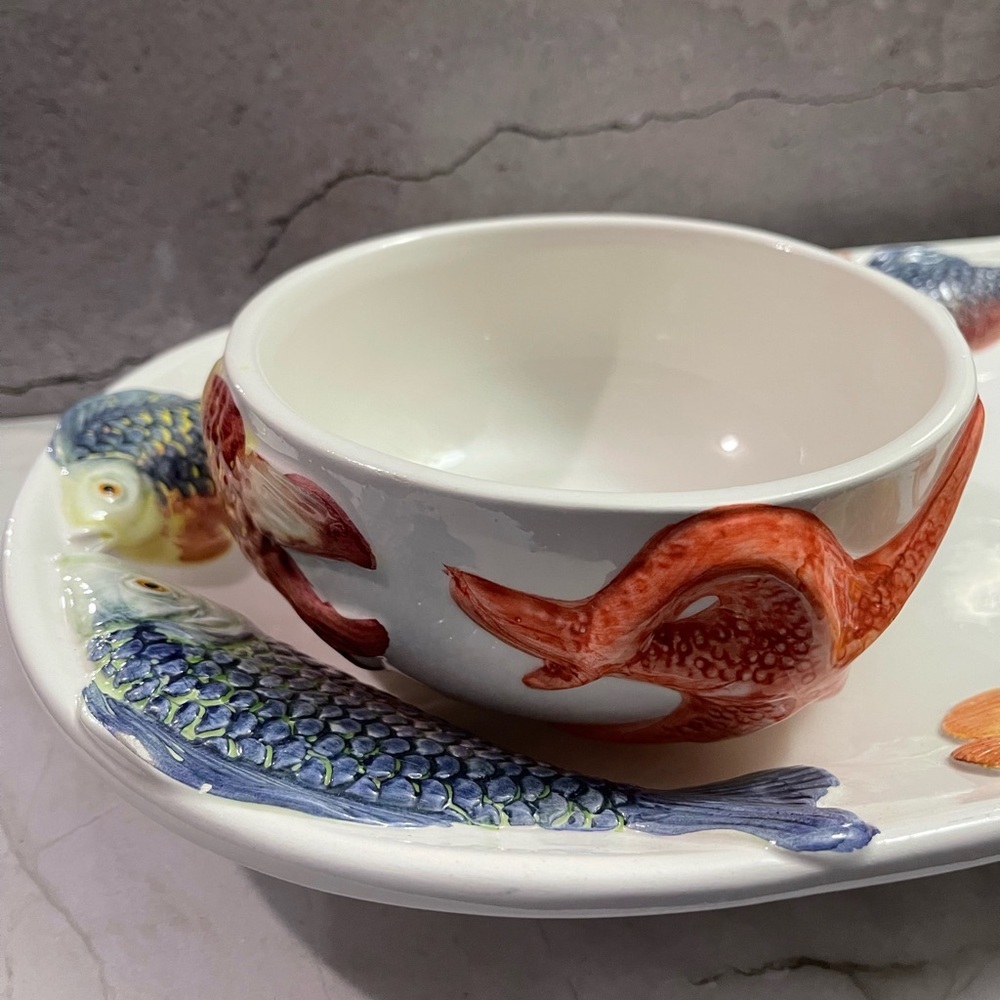 Bassano Italy Serving Bowl and Platter
Sea Life Fish VTG - Picture 3 of 10